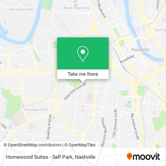 Mapa de Homewood Suites - Self Park