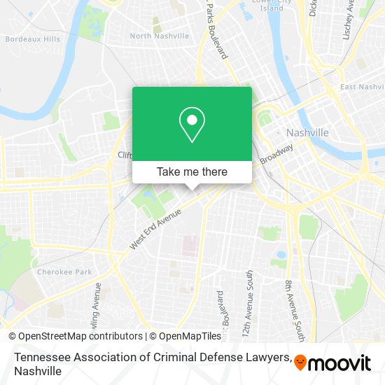 Mapa de Tennessee Association of Criminal Defense Lawyers