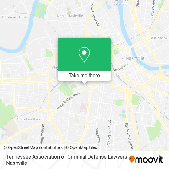 Tennessee Association of Criminal Defense Lawyers map