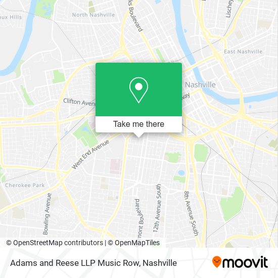 Adams and Reese LLP Music Row map