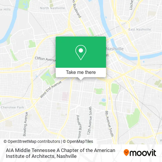 Mapa de AIA Middle Tennessee A Chapter of the American Institute of Architects