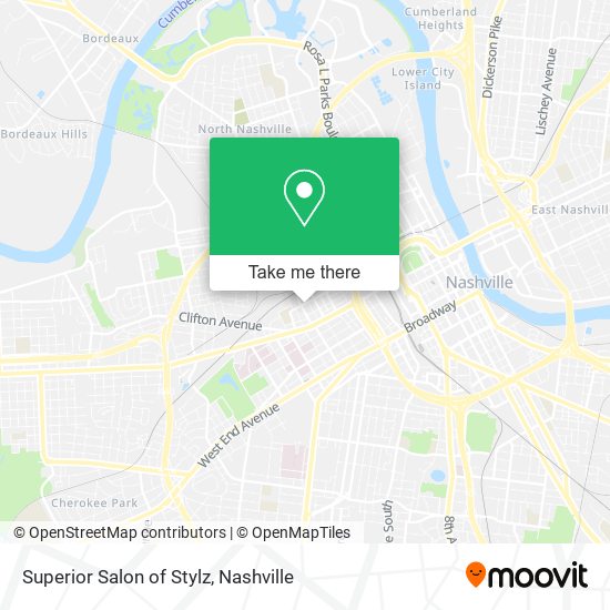 Superior Salon of Stylz map