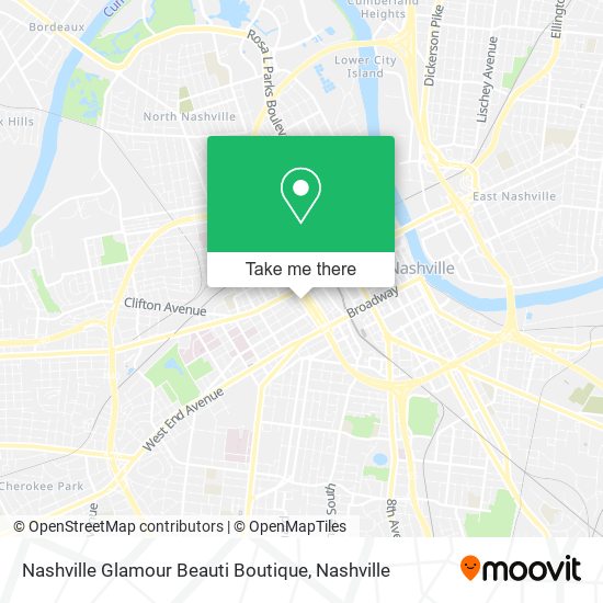 Nashville Glamour Beauti Boutique map