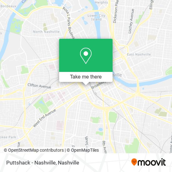 Puttshack - Nashville map