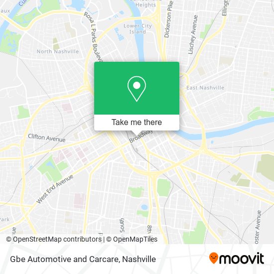 Gbe Automotive and Carcare map