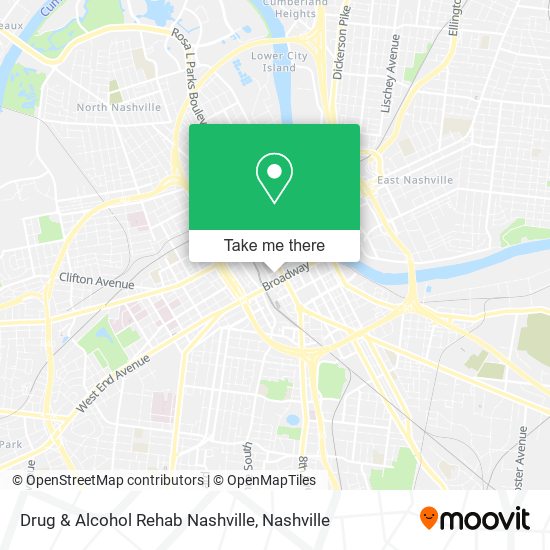 Drug & Alcohol Rehab Nashville map