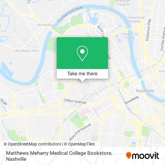 Mapa de Matthews Meharry Medical College Bookstore