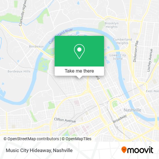 Music City Hideaway map