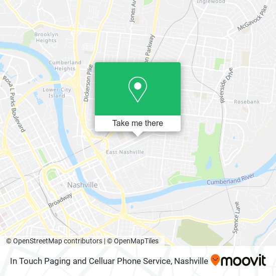 Mapa de In Touch Paging and Celluar Phone Service