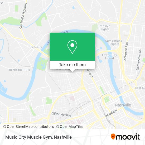 Music City Muscle Gym map