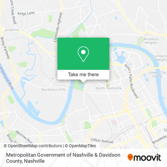 Metropolitan Government of Nashville & Davidson County map