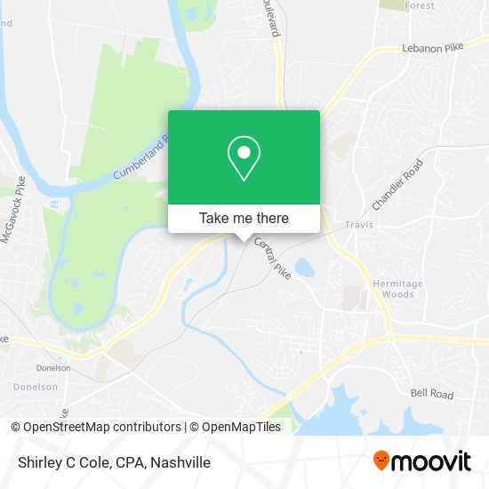 Shirley C Cole, CPA map