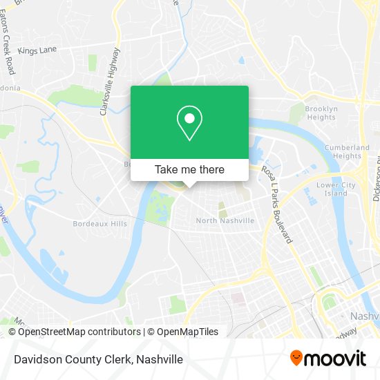 Mapa de Davidson County Clerk