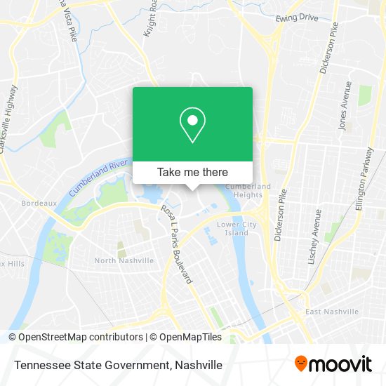 Mapa de Tennessee State Government