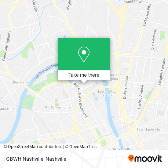 Mapa de GBWH Nashville