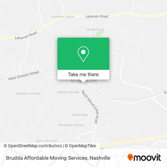 Brudda Affordable Moving Services map