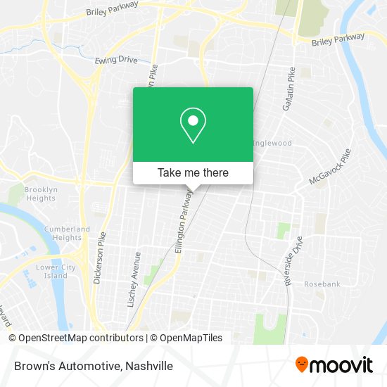 Brown's Automotive map