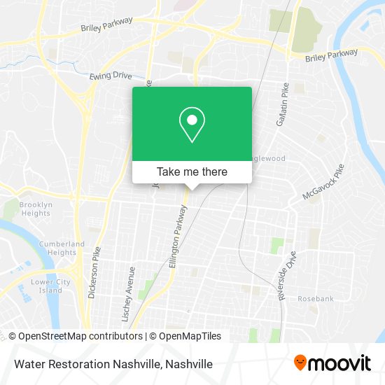 Water Restoration Nashville map