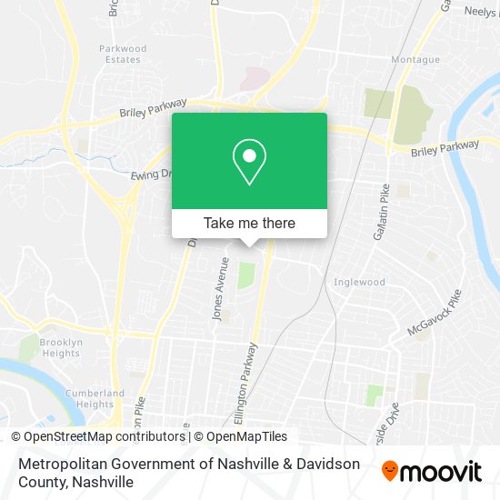 Metropolitan Government of Nashville & Davidson County map