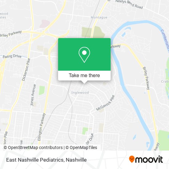 East Nashville Pediatrics map