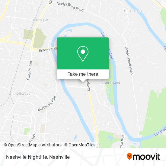 Mapa de Nashville Nightlife