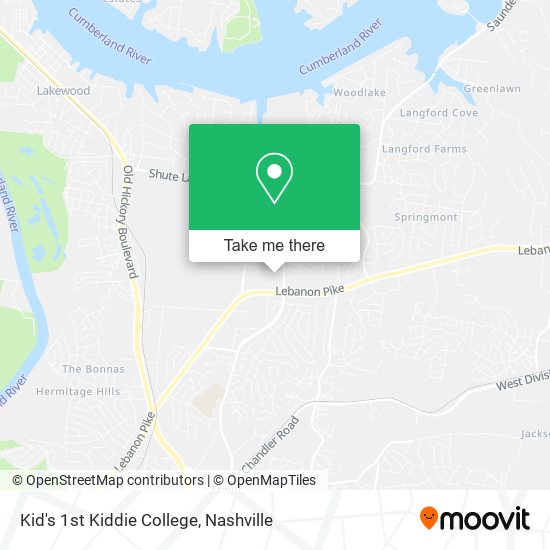 Kid's 1st Kiddie College map