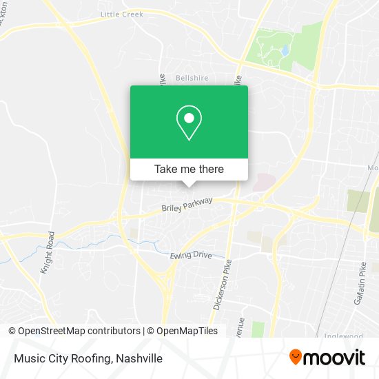 Mapa de Music City Roofing