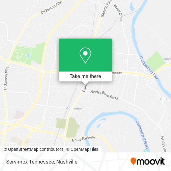 Mapa de Servimex Tennessee
