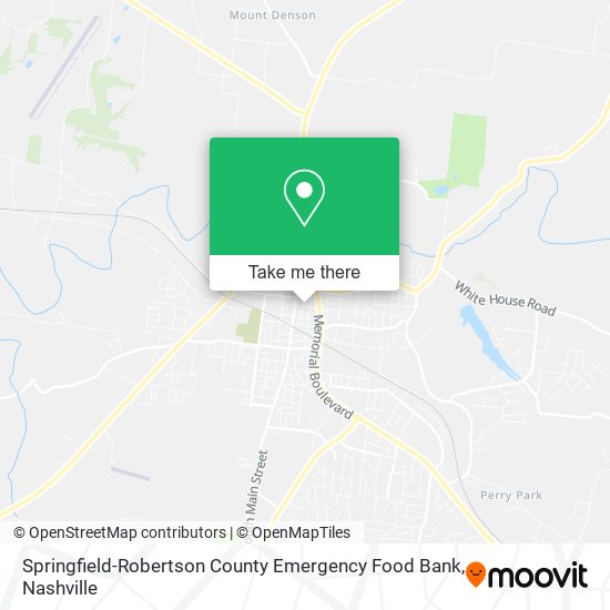 Springfield-Robertson County Emergency Food Bank map