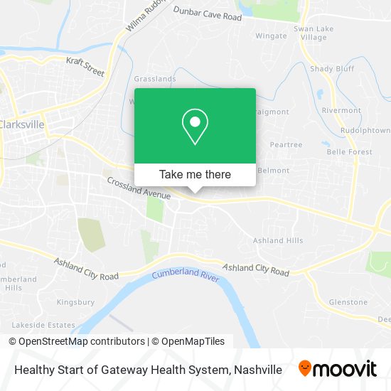 Healthy Start of Gateway Health System map