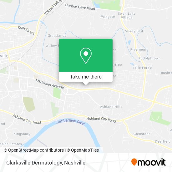 Clarksville Dermatology map