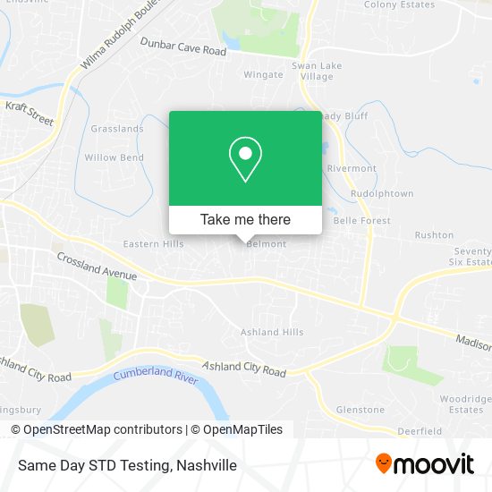Same Day STD Testing map