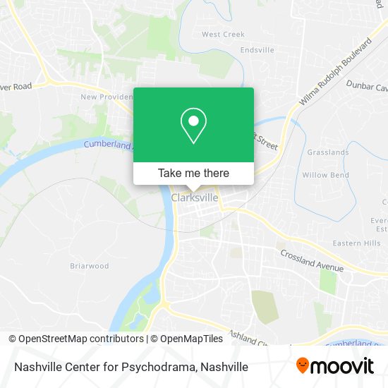 Nashville Center for Psychodrama map