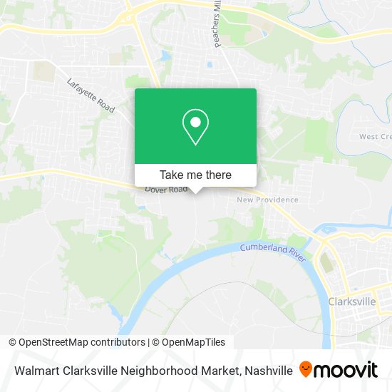 Mapa de Walmart Clarksville Neighborhood Market