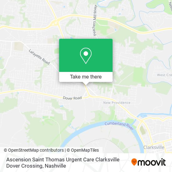 Ascension Saint Thomas Urgent Care Clarksville Dover Crossing map