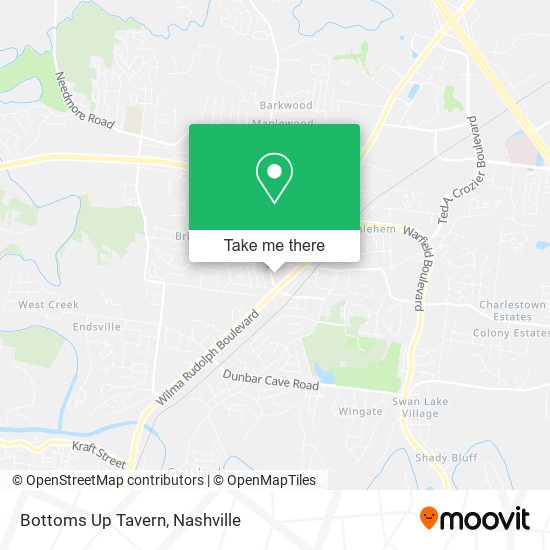 Bottoms Up Tavern map