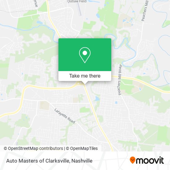 Auto Masters of Clarksville map