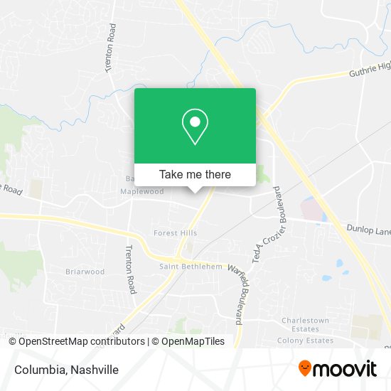 Mapa de Columbia