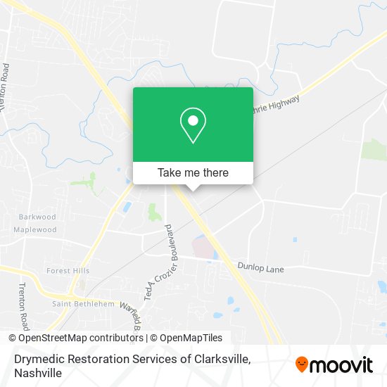 Drymedic Restoration Services of Clarksville map