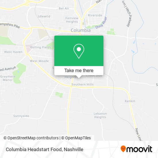 Mapa de Columbia Headstart Food