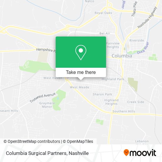 Columbia Surgical Partners map