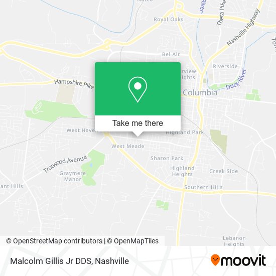 Malcolm Gillis Jr DDS map