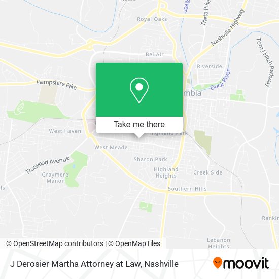 J Derosier Martha Attorney at Law map
