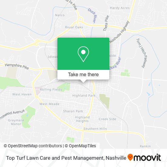 Mapa de Top Turf Lawn Care and Pest Management