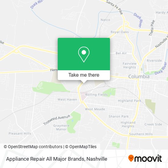 Appliance Repair All Major Brands map