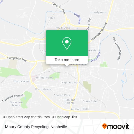 Maury County Recycling map