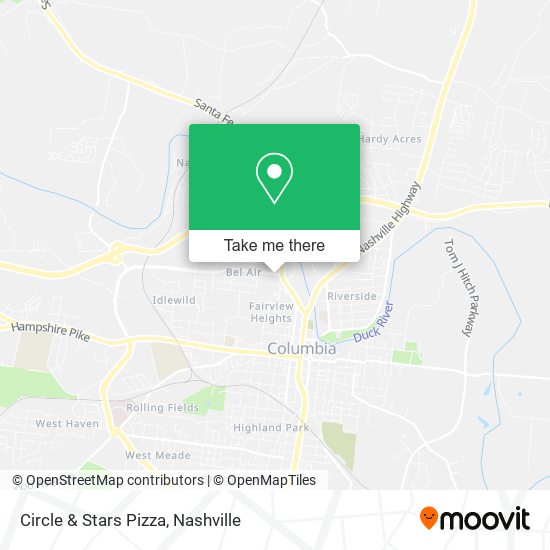 Circle & Stars Pizza map