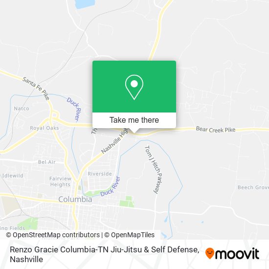 Mapa de Renzo Gracie Columbia-TN Jiu-Jitsu & Self Defense
