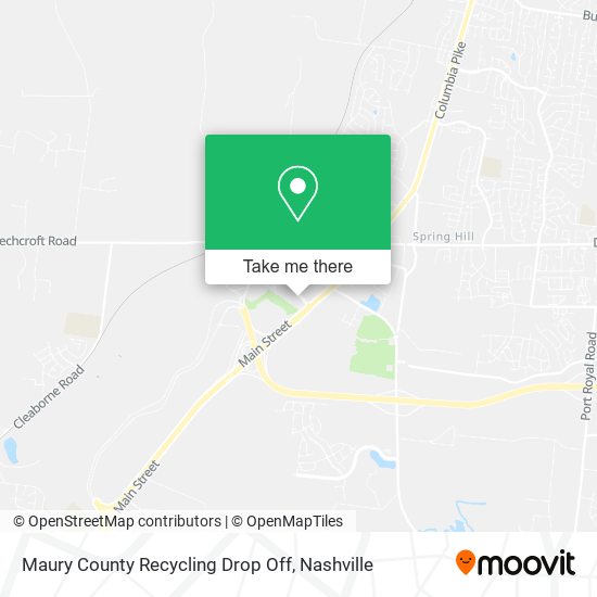 Maury County Recycling Drop Off map