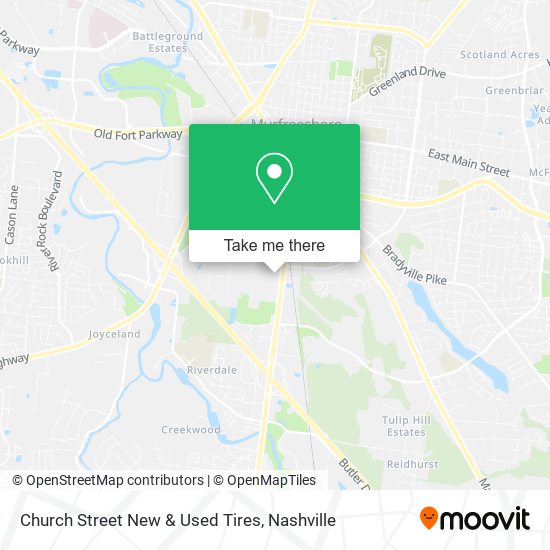 Mapa de Church Street New & Used Tires